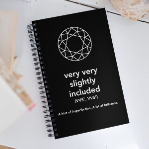 vvs diamond clarity diagram spiral notebook – Wear Your Clarity collection black cover