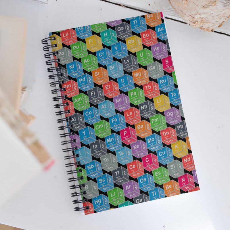 colourful periodic table spiral notebook science chemistry design