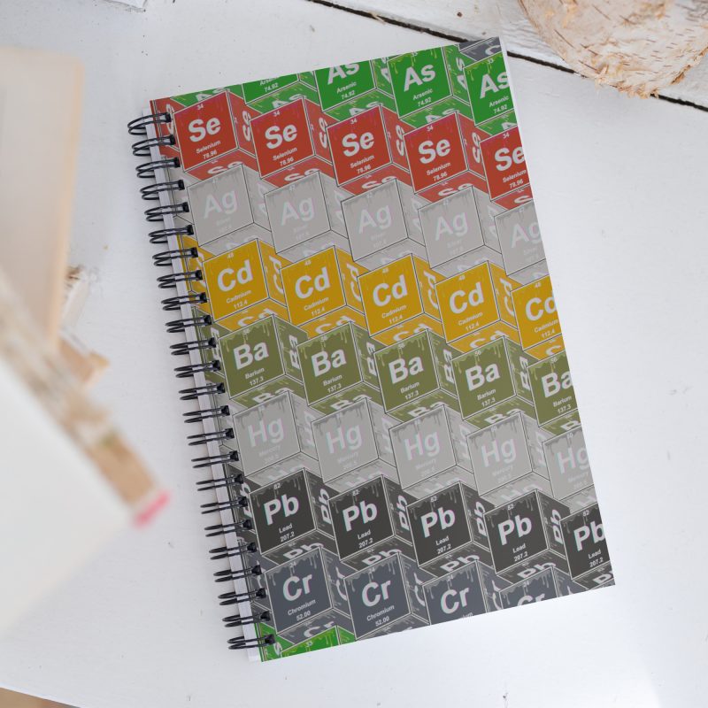 heavy metals periodic table spiral notebook science lab journal